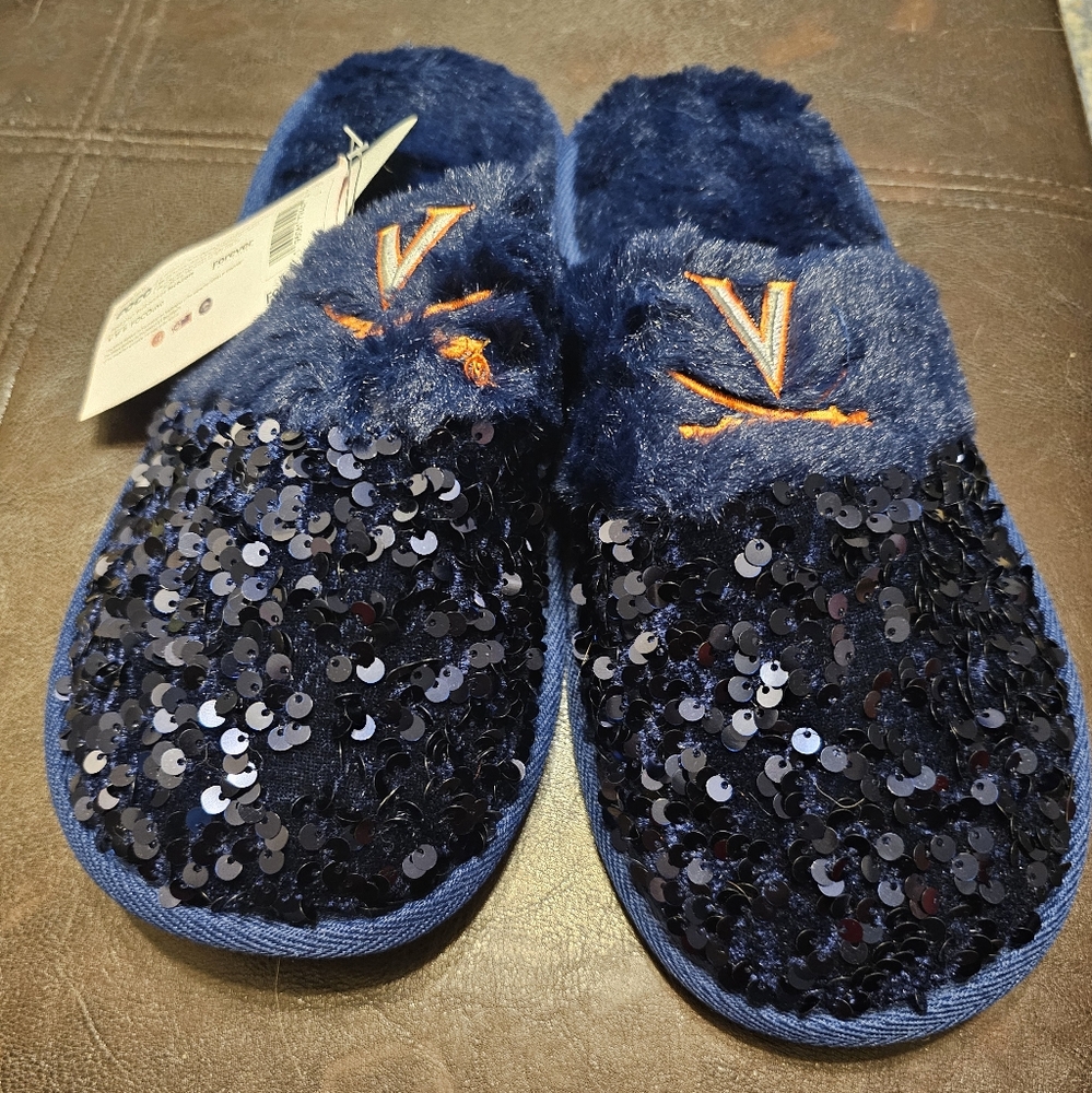 NWT Virginia Caveliers Sequin Slide in slippers. Size:L 9-10 - Picture 1 of 6